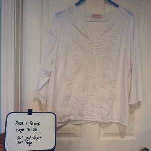 Rose & Thyme White tunic
